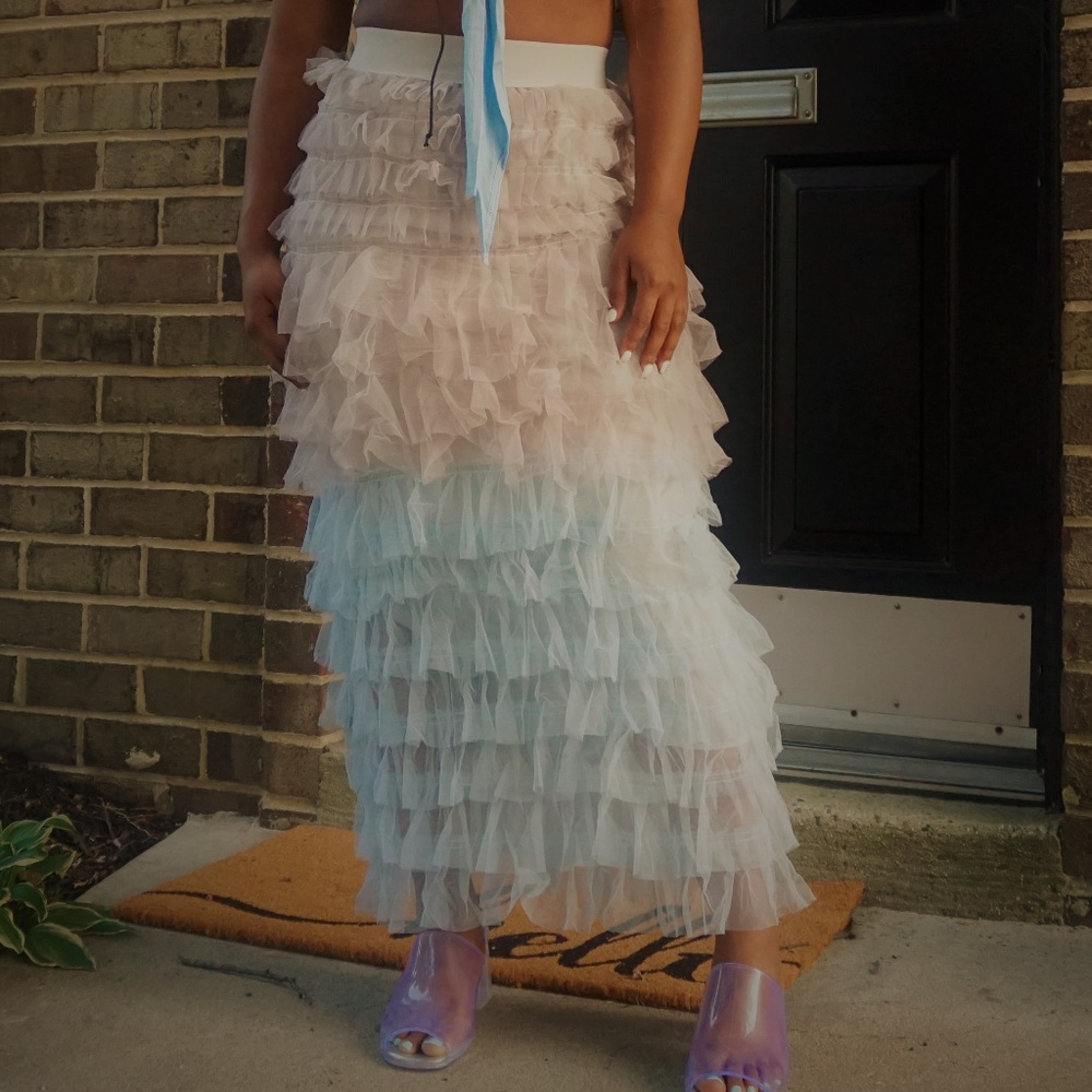 Tulle long skirt